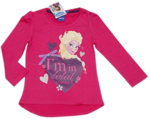Dziewczęca bluzka Disney Frozen, zimowa magia w krainie lodu. Różowy